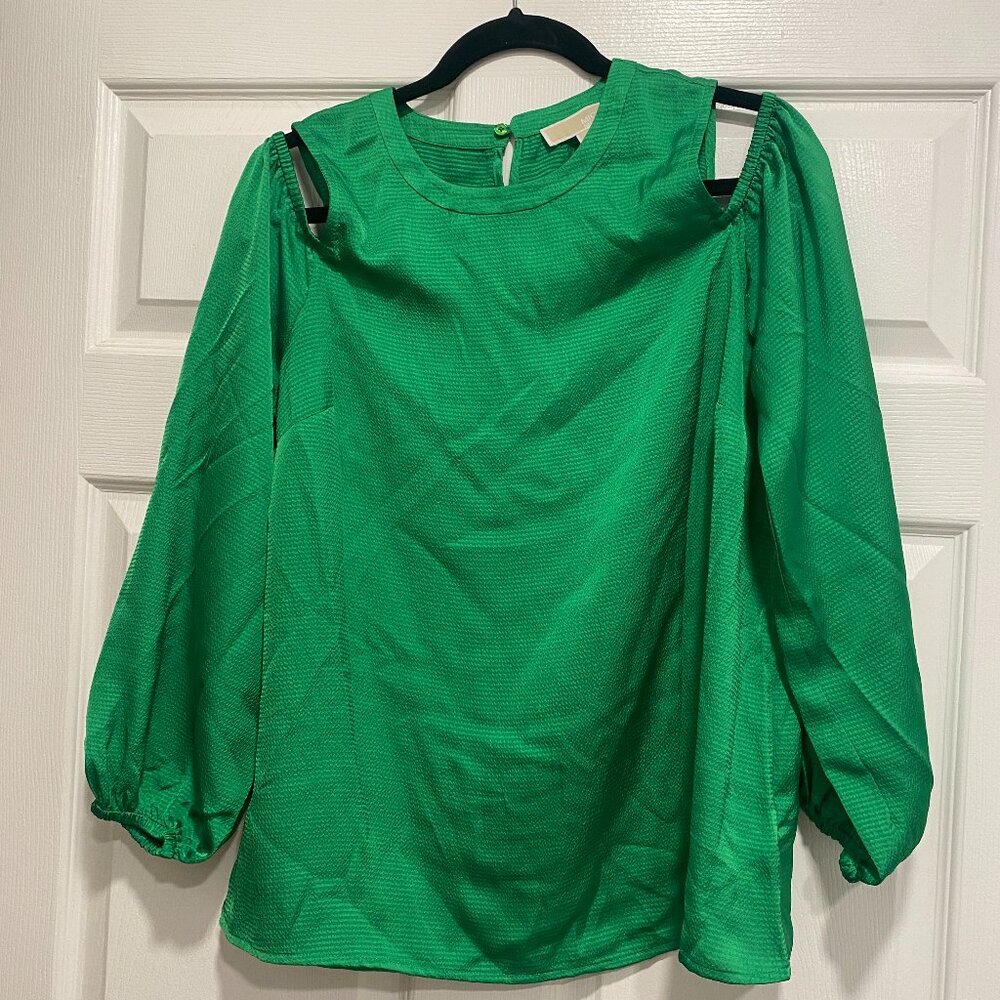 Michael Kors Shoulder cut out Silky Shirt